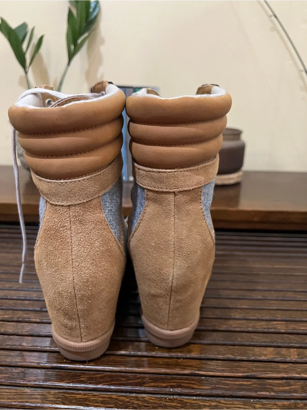 Serra Tan Suede Lace-Up Ankle Boots